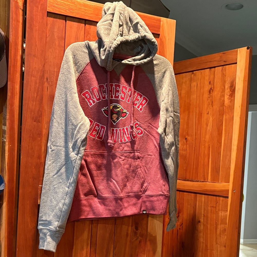Rochester Red Wings Gray and Red Men's Hoodie